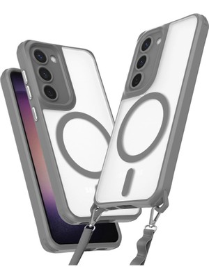 sbodurhome Samsung Galaxy S23 Kılıf Enka Magsafe Silikon Kılıf - Titan Gri