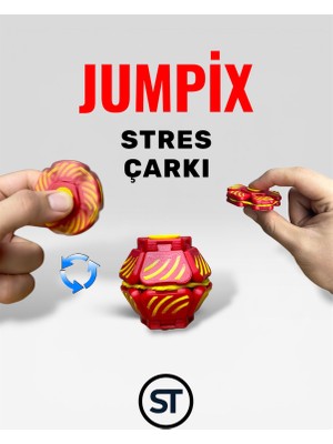 Jumpix/hoplaç/ Çarklı Stres Oyuncağı/bas Çek Çevir