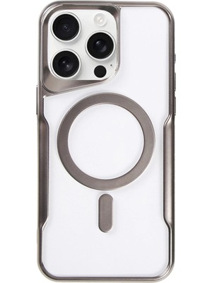 sbodurhome Apple Iphone 16 Pro Max Kılıf Boyi Magsafe Silikon Kapak - Titan Gri