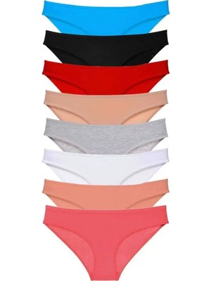 Marsilyan 8 Adet Süper Eko Set Likralı Kadın Slip Külot Set 2