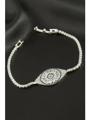 Nuveden Oval Zirkon Taşlı Çocuk Bileklik 16 cm