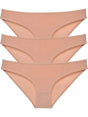 Modanı Seç 3 Adet Süper Eko Set Likralı Kadın Slip Külot Ten