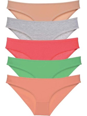 Modanı Seç 5 Adet Eko Set Likralı Kadın Slip Külot Soft Renkler