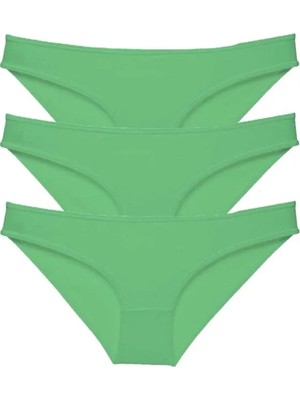 Modanı Seç 3 Adet Süper Eko Set Likralı Kadın Slip Külot Yeşil