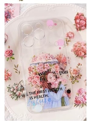 Kolbi 6 Sayfa 74 Adet Şeffaf Pembe Çiçek Bullet Journal Laptop Ajanda Planlayıcı