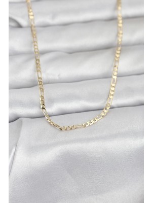 Nuveden Ietaks™ cm 14K Gold Renk Ince Kuşgözü Zincir Model 60 cm Kadın Kolye
