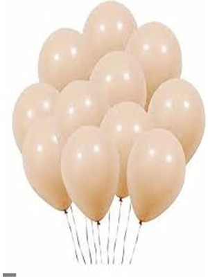 MarkEntegra Düz Renk Pastel 10 Lu Balon, Ten Rengi