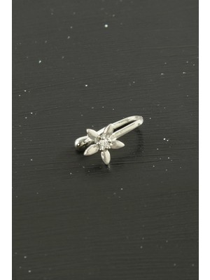 Nuveden Çiçek Tragus Zirkon Taşlı Piercing 1 Adet