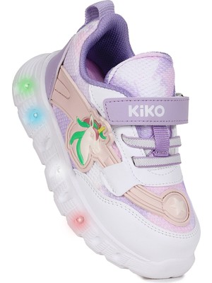Kiko Kids Puff Cırtlı Işıklı Faylon Taban Kız Çocuk Spor Ayakkabı