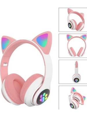 Hereveoyuncak Kedi Figürlü Bluetooth Kulaklıkk