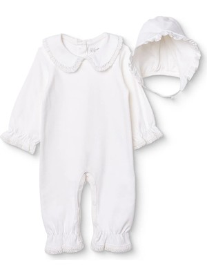Hellobaby Kız Bebek Mevlüt Kıyafeti Çıtçıtlı Bebe Yaka Uzun Kol Patiksiz