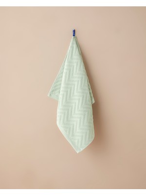 English Home Zigzag Pamuk Yüz Havlusu 50X70 cm Limon Yeşili