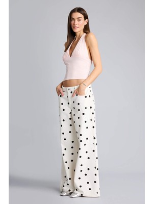 Afra x DeFacto Baggy Fit Cepli Normal Bel Gabardin Pantolon H1890AX26SM