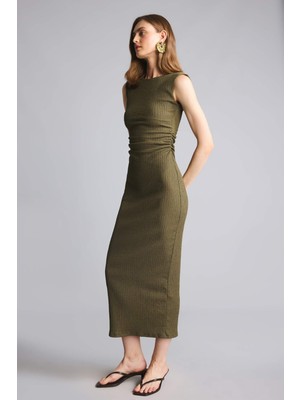 DeFacto Bodycon Vücudu Saran Midi Elbise I2995AX26SP