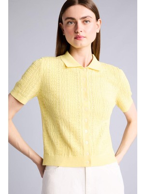 DeFacto Regular Fit Polo Yaka Triko Hırka H7296AX26SP