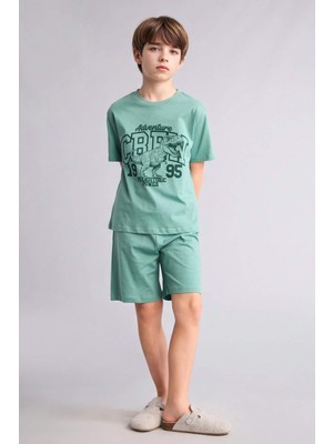 DeFacto %100 Pamuk Regular Fit Baskılı 2'li Pijama Takımı Erkek Çocuk G8829A826HS