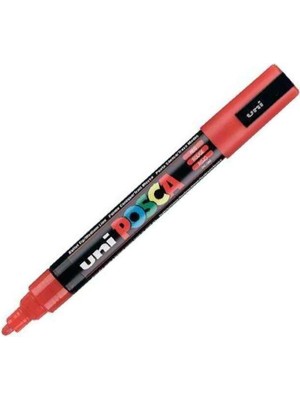  uni-ball posca markör boyama kalemi su bazlı 1.8-2.5 su bazli poster markörü kırmızı n pc-5m (6 lı paket)
