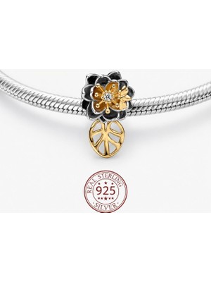 Love Charm S925 Prenses Tiana Nilüfer Çiçeği Charm