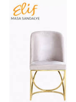 Elif Sandalye Aslı Modern Metal Ayaklı Sandalye – Premium Tasarım