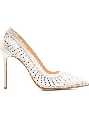 Sofia Baldi Zena Beyaz Tekstil Kadın Stiletto & Abiye