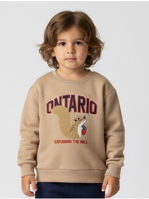 Alg ERKEK ÇOCUK SWEATSHIRT - 3 İP ŞARDONLU NAKIŞ İŞLEMELİ (Bir Beden Büyük Önerilir)