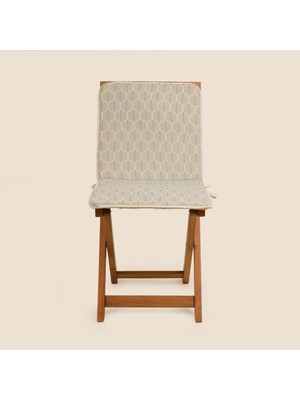 Matmel Soft Sırtlı Sandalye Minderi - Ekru - 38X76 cm