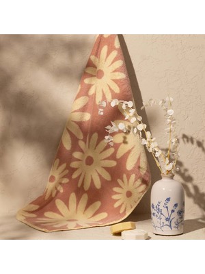 Matmel Soft Shiney Ipliği Boyalı Yüz Havlusu - Krem / Pudra - 50X90 cm