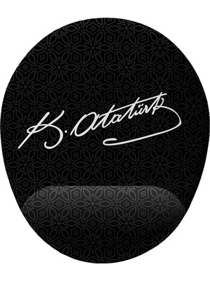 Atatürk Imza Bilek Destekli Mouse Pad