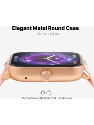 46MM Tft Ekranlı Dikdörtgen Kasa Akıllı Saat