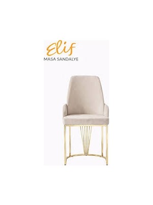 Elif Sandalye Capris Premium Metal Ayaklı Sandalye – Modern Tasarım, Döşemeli Konfor ve Zarif Detaylar