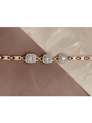 Zarene Silver Xuping Baget Bileklik 18K Bronz