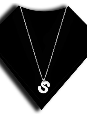 Roxx Jewellery 925 Ayar Gümüş Kalp Sallantılı S Harf Kadın Kolye