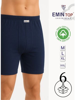 Erkek Boxer Short 6'lı - Lacivert Boxer Şort