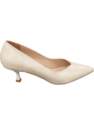 Taşçı Ayakkabı Ventes 5443072Z Kadın 5 cm Topuk Boyu Sivri Burun Kroko Stiletto Ayakkabı
