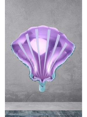 Deniz Kabuğu Istiridye Şekilli Büyük Folyo Balon Doğum Günü Süsleme Balonu