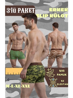Mercan İç Giyim Erkek Pamuklu Boxer 3'lü Set - Premıum ve Konfor