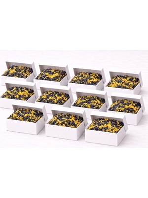 Orbak Kağıtçılık Beyaz Karton Takı Kutusu 9,5x9,5x2 cm – Kapaklı Model | 10 Adet + Taraftar Sarı/lacivert Kırpıklı