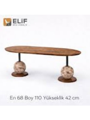 Elif Sandalye Eliptik Orta Sehpa 110X60 cm – Küre Ayaklı Modern Salon Sehpası