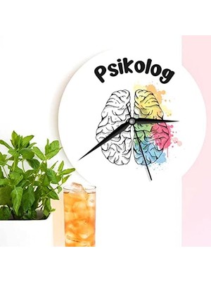 Psikoloğa Hediye Ahşap Duvar Saati