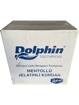 Dolphin Mentollü Jelatinli / Poşetli Ahşap Kürdan - 500 Adetlik 50 Paket