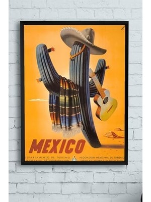 (PSTER12203) Meksika Manzara Çerçeveli Tablo 2 (50X70CM)