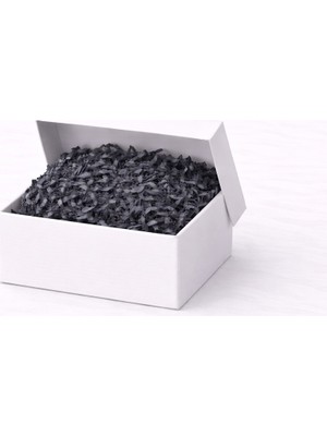 Orbak Kağıtçılık Beyaz Karton Takı Kutusu 9,5x9,5x2 cm – Kapaklı Model | 5 Adet + Fume Kırpık Kağıtlı