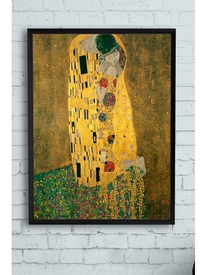 (PSTER11738) Klimt - The Kiss Sanatsal Çerçeveli Tablo (40X50CM)