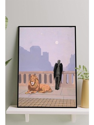 (PSTER14657) Homesickness - Rene Magritte Sanatsal Çerçeveli Tablo 21 x 30