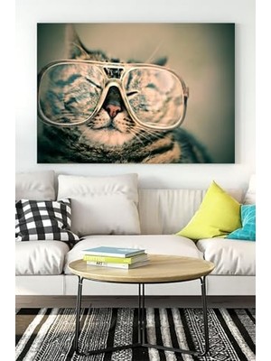(PSTER16496) Kedi Eğlenceli Mizahi Kanvas Tablo 2 21 x 30