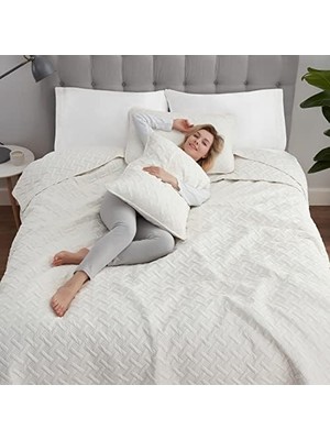 Serta Comfortsure Yumuşak 3 Parça /cal Yorgan Nevresim Takımı, Yatak Örtüsü/örtü ve Yastık Kılıfı Dahil, Her Mevsim Için Yatak Takımı, Makinede Yıkanabilir, Fildişi