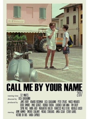 Universal Call Me By Your Name Alternatif (3) Tablo Ahşap Poster Dekoratif