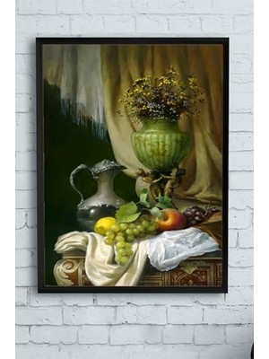 (PSTER12804) Natürmort Sanatsal Çerçeveli Tablo (40X50CM)