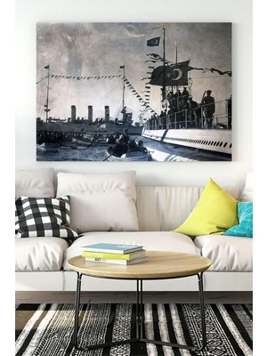 (PSTER15927) Eski Istanbul Boğaz Nostaljik Kanvas Tablo 21 x 30