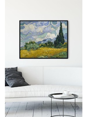 (PSTER13801) - Cypresses Sanatsal Çerçeveli Tablo (50X70CM)